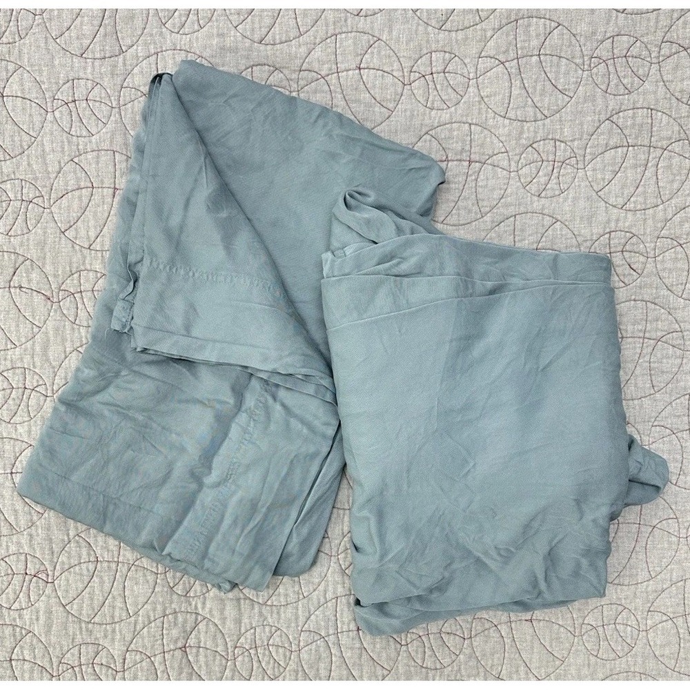 Cariloha Bamboo Viscose Sheet Set Aqua Blue Green FULL